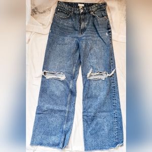 H&M Wide Leg High-Waisted Jeans